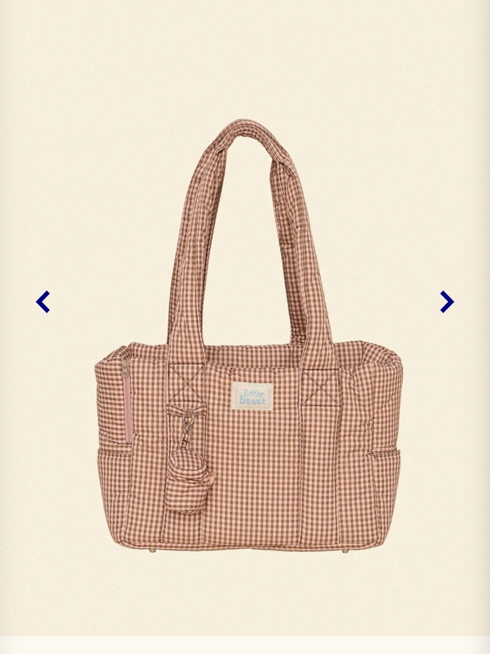 Little Beast Gingham Dog Carrier